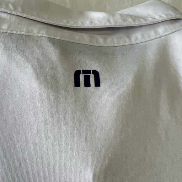 Travis Mathew Shirt Mens XL White River Rafter Pima Cotton Polo Golf Rugby - Picture 6 of 10